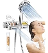 MakeFit Filtered Shower Head with Handheld Combo - Dual 2-in-1 Spa System with Massage Shower Hea...