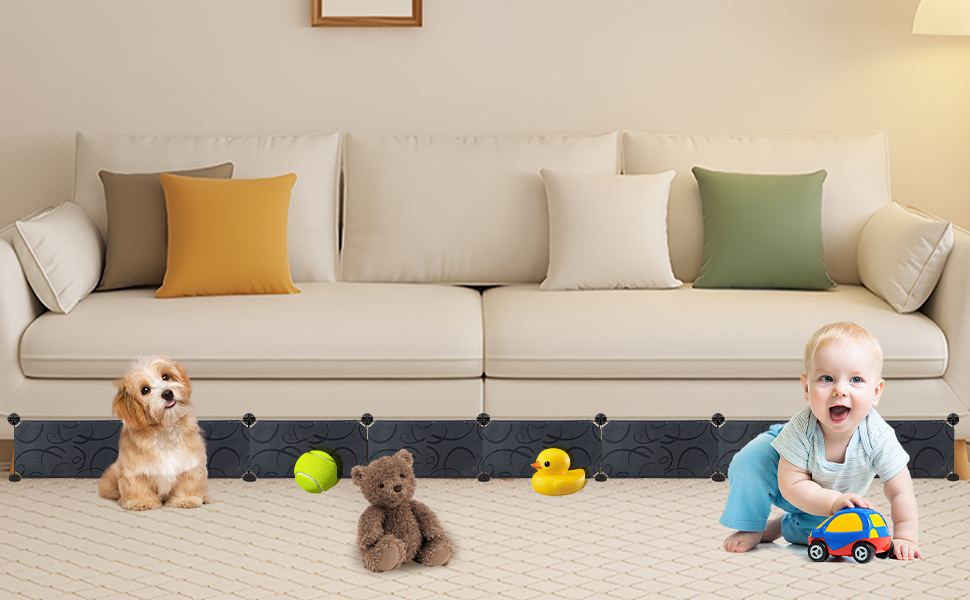 Under Bed Blocker for Pets, 83”L x 7”H Keep Toys from