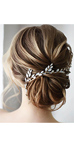 Earent Bride Wedding Crystal Hair Vine