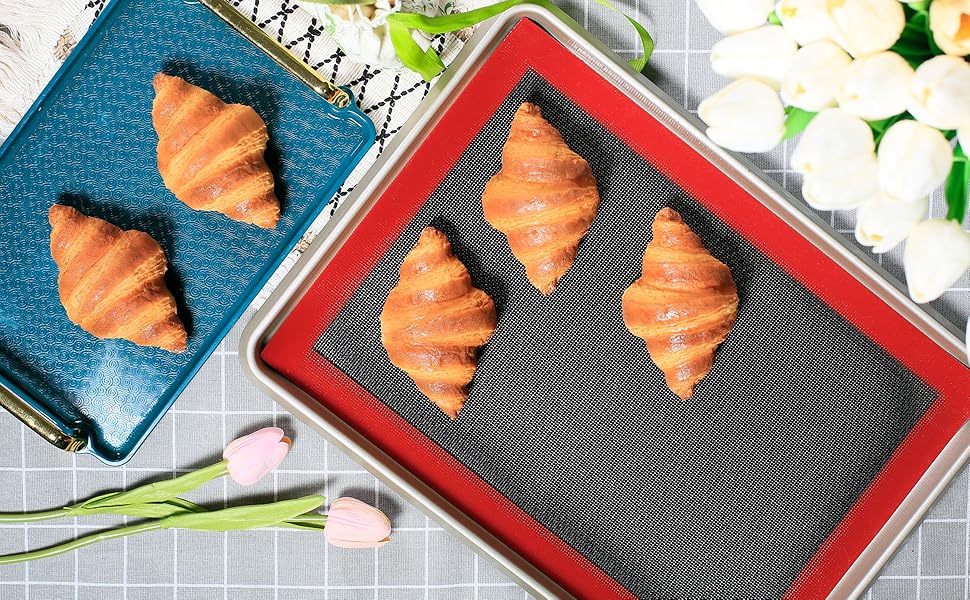 Amyandone Silicone Baking Mat with Microperforated, 2 PCS