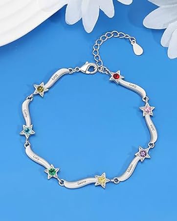 Bracelets Cubic Zirconia Sterling Silver Stars 
