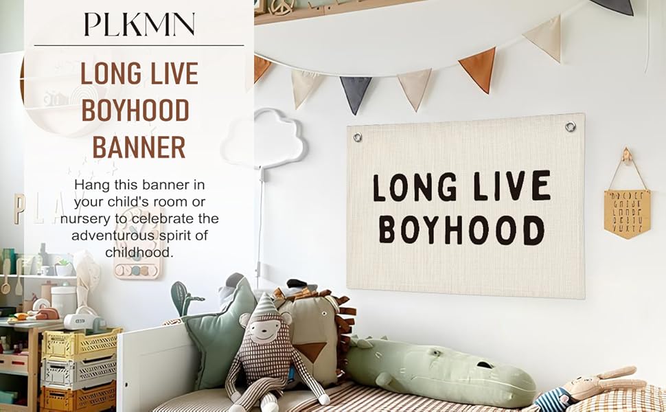 Hang this banner in your child's room or nursery to celebrate the adventurous spirit of childhood.