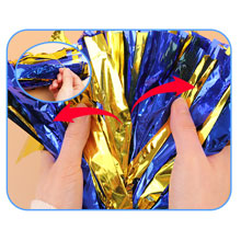 Remove the band, pull the streamer apart