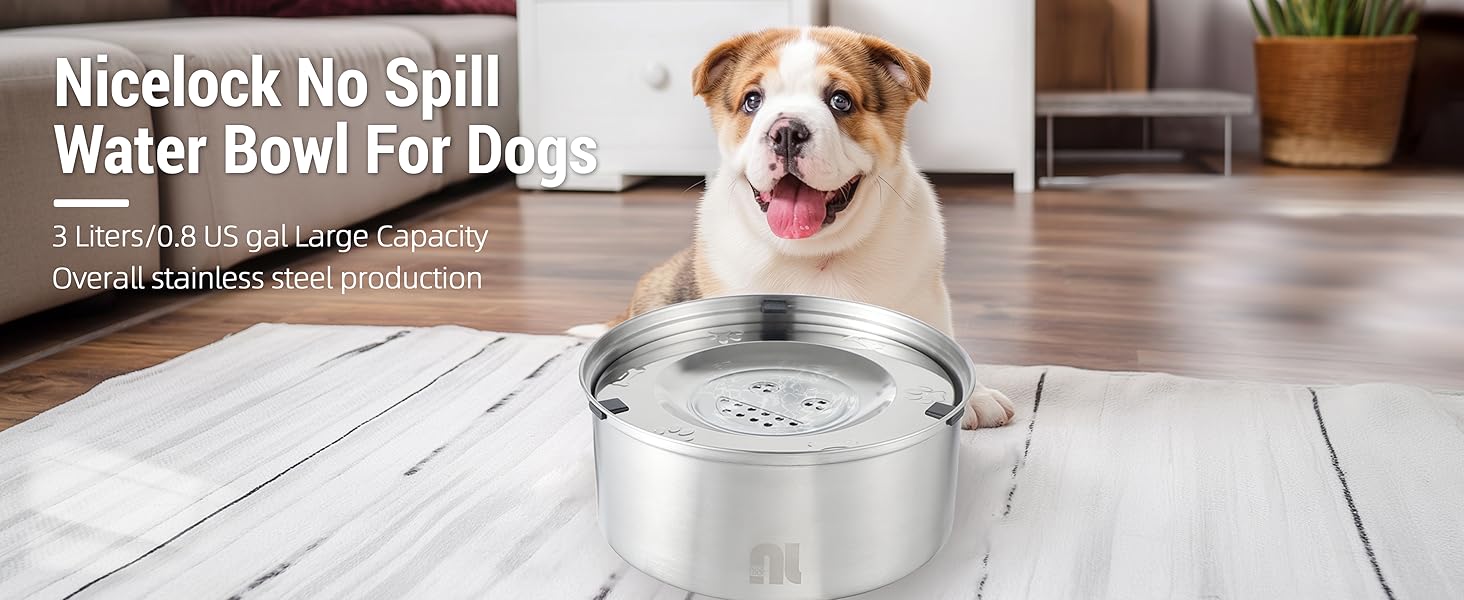 no spill water bowl for dog