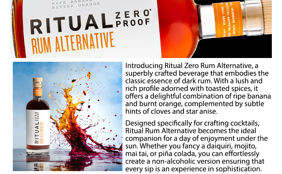 Ritual Zero NonAlcoholic Rum Alternative with 15 Pack of