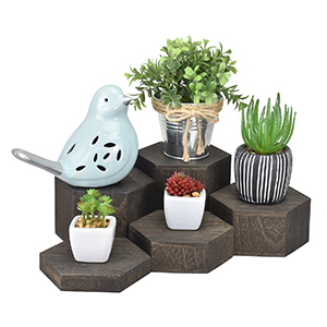 Wooden Display Riser Set Retail Store Display Stands Trade Show Merchandise Displays 