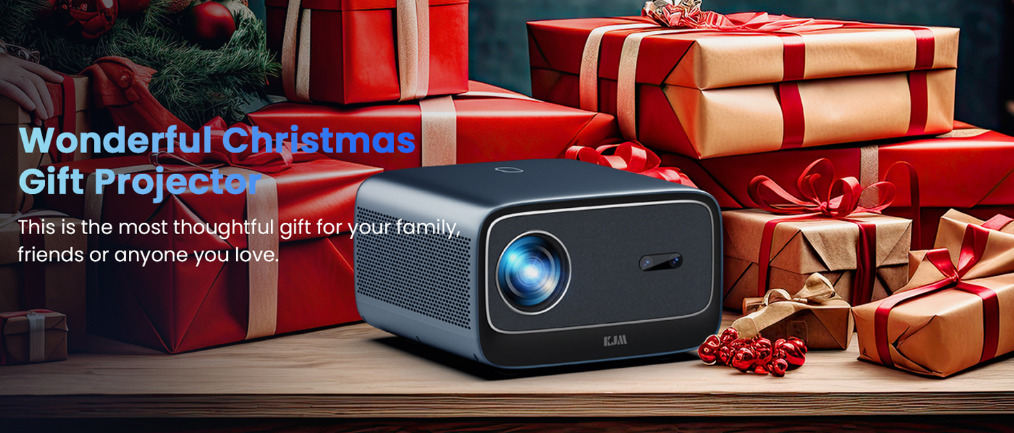 KJM Projector with Netflix Certified, 1000 ANSI Wifi