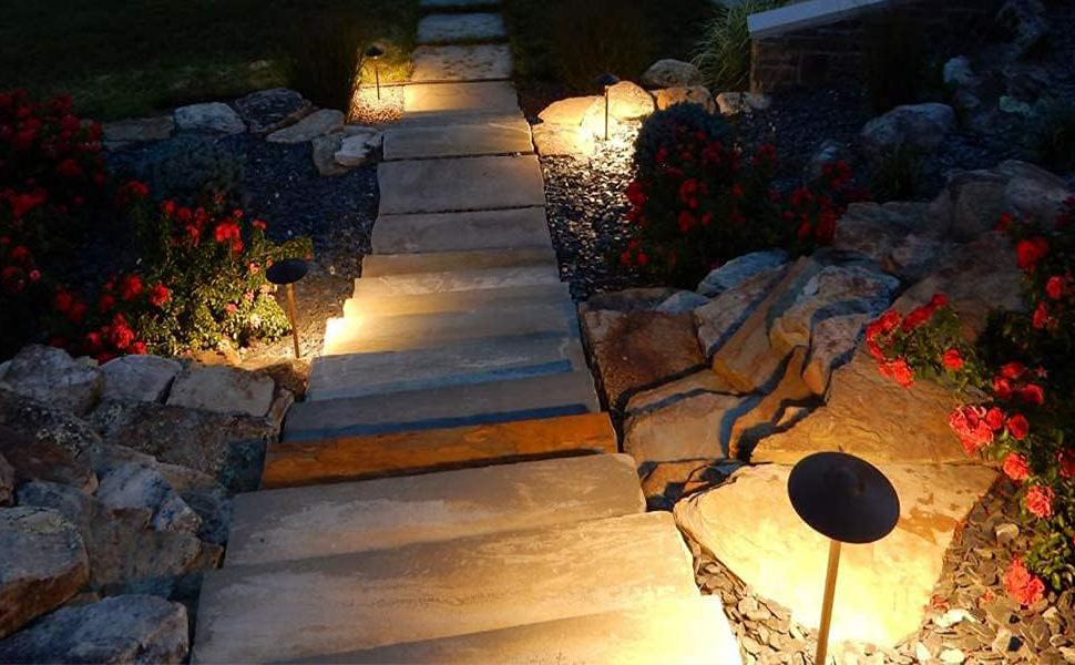 Muguski Pathway Lights Low Voltage Cast Aluminum Construction 12V Replaceable G4 LED Bulb,for
