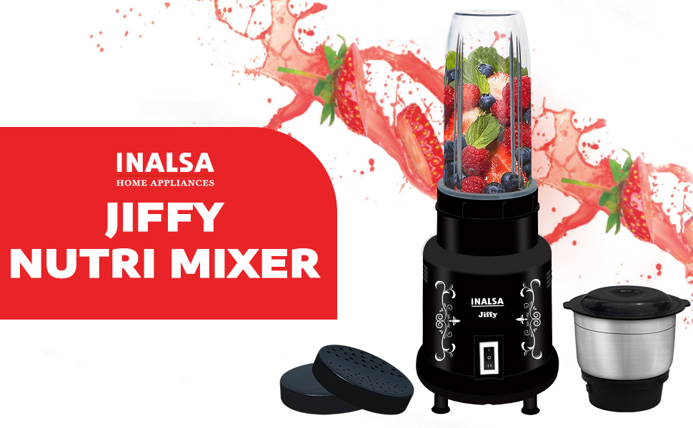 Buy Inalsa Nutri MixerJiffyGrinder&BlenderPowerful 400W Motor2