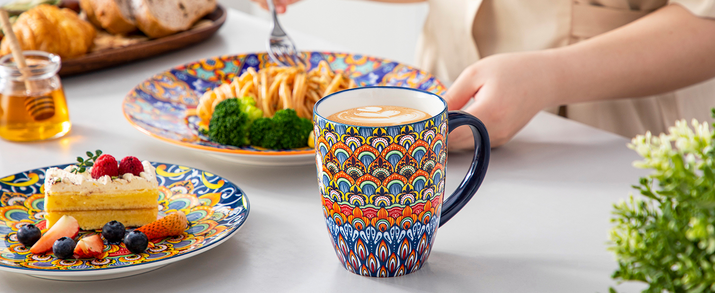 coffee mugs set of 6 ceramic mugs set large mugs