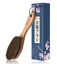洋服ブラシ　白たてがみ【muchi商品】 洋服ブラシ 白たてがみ【muchi商品】 四角い馬毛の洋服ブラシ