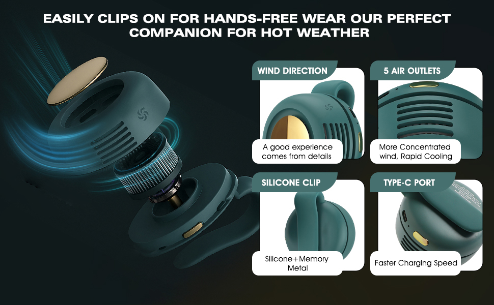 portable fan，portable clip on fan