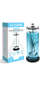 disinfectant jar containers glass bottle sanitation sanitize barber salon hairdresser scissors tools