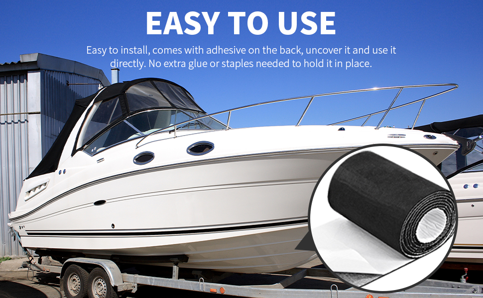 HOMBYS 2 Piece Boat Trailer Bunk Carpet with Backside