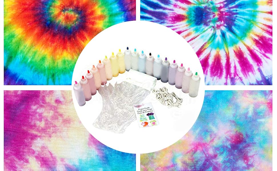 Amazon.co.jp NightFox 18色 タイダイ染めキット 使いやすい タイダイキット 衣類 Tie Dye Kit タイダイ