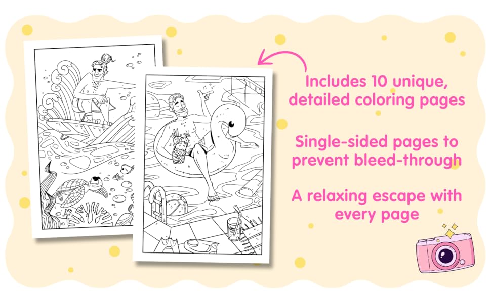 Includes 10 unique, detailed pages. Single-sided to prevent bleed-through.