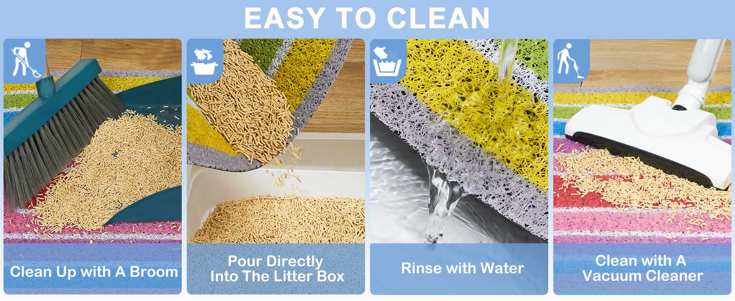 Bienbee Cat Litter Mat, 33.5x22.5in Cat Litter Mat Litter