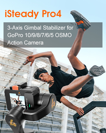 3-Axis Gimbal Stabilizer with Tripod for Gopro Hero 10/9/8/7/6/5 OSMO Action Camera