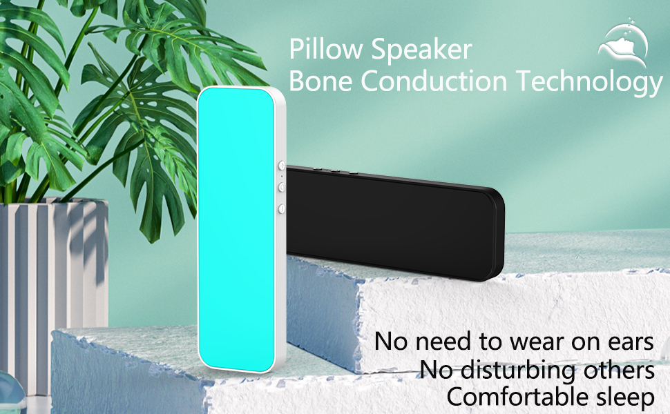 Pillow Speaker Light and Thin Bone Conduction Stereo Bluetooth Wireless