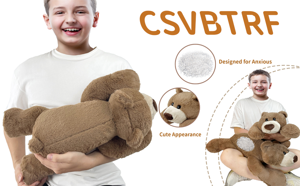 CSVBTRF Bear Weighted Stuffed Animals, Hugging Pillow for