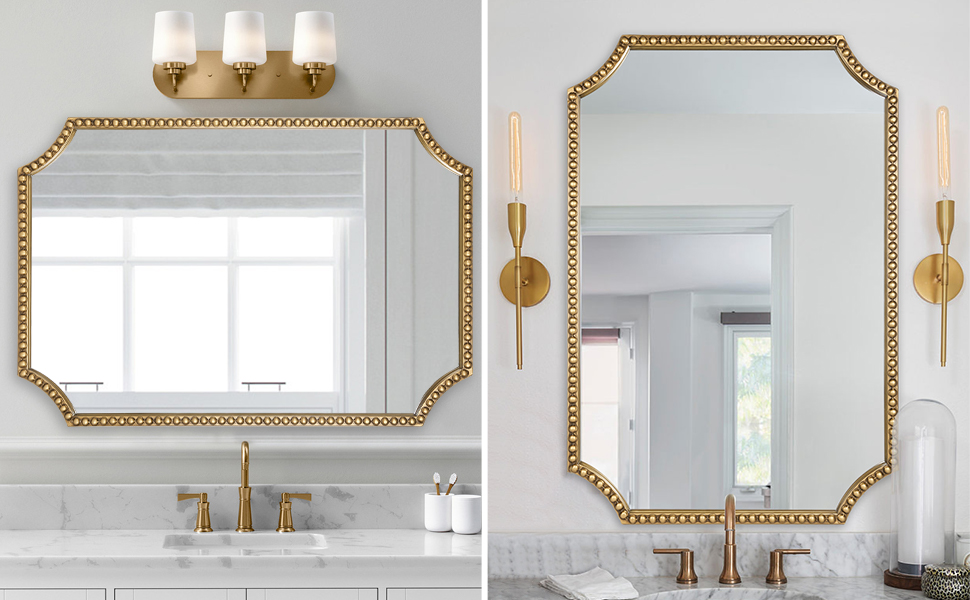 30"x40" Mirror for Wall, Full Scalloped ... 14 Bathroom Vanity Mirror