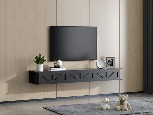 Amazon.com: HedoAjim Black Floating TV Stand for 43 55 65 70