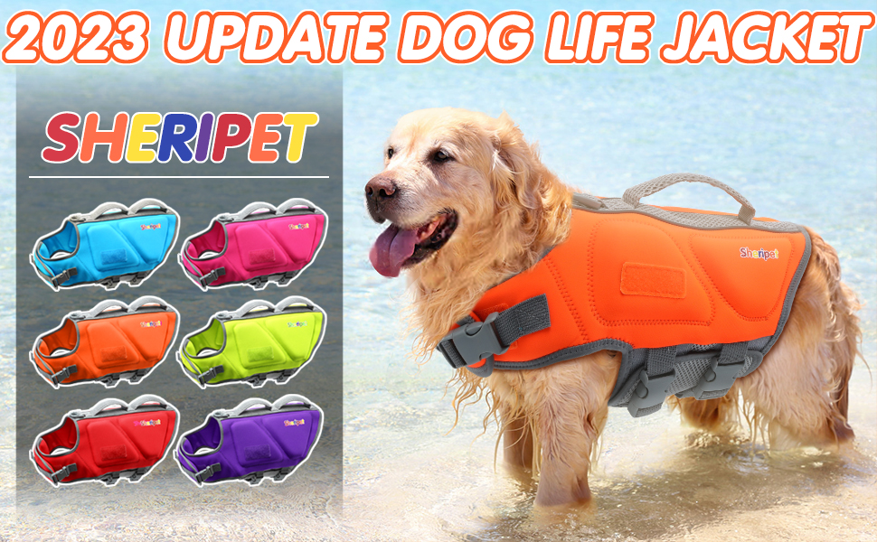 Sheripet Dog Life Jacket, Good Visibility Dog Life Vest