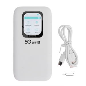 5G Wi Fi Mobile Hotspot, Portable Wi Fi 6 Router for Travel Supports up to 16 De... 20 1