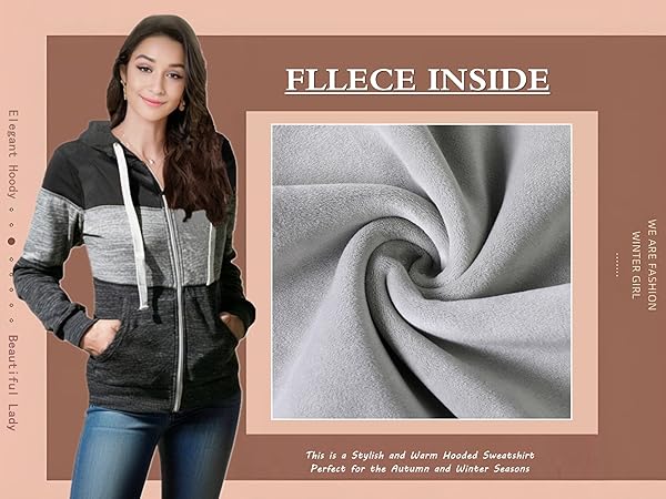 Amazon.com: Newbestyle Hoodies for Women Color Block Hooded
