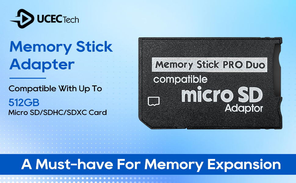UCEC Memory Stick PRO Duo Adapter, Micro SD/SDHC/SDXC to