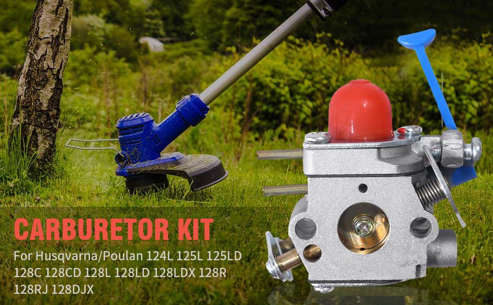 Anxingo 128LD 125L Carburetor for Husqvarna Poulan 28cc 124L 125L 125LDX 128C 128L 128LD 128R