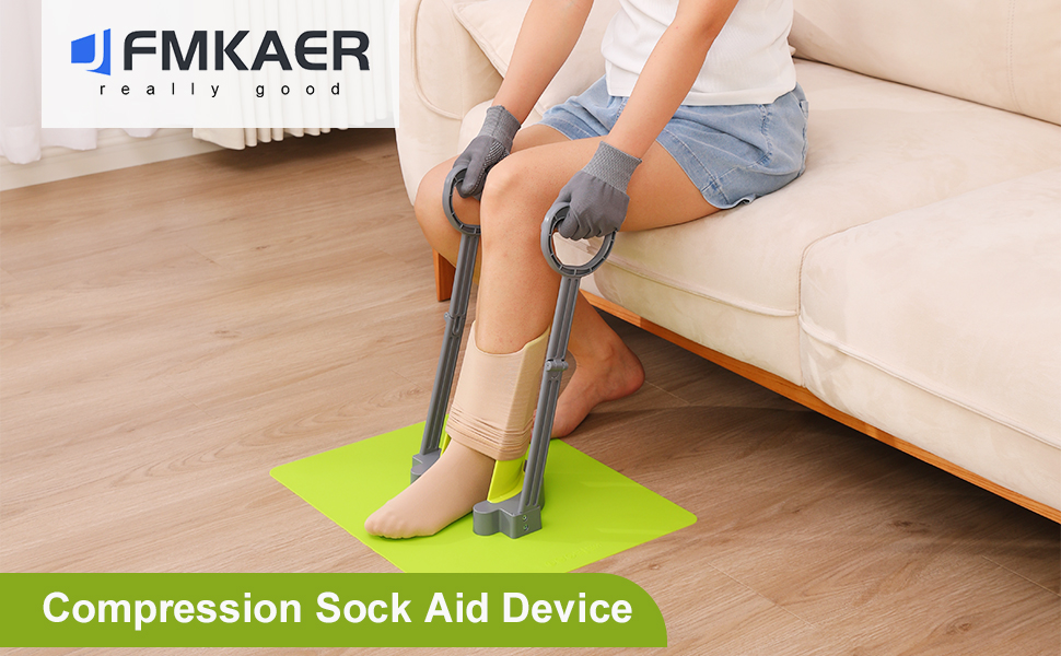 Compression Sock Aid Device with Silicone Anti Slip Mat