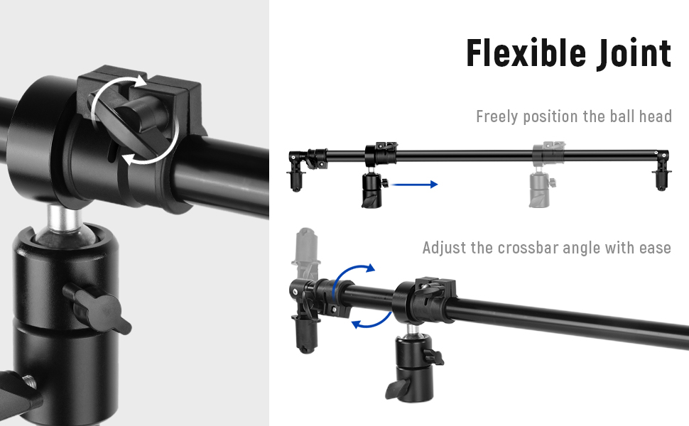 NEEWER Extendable Reflector Holder Arm, Photo Studio Telescopic 27.9” to 47.2” Boom