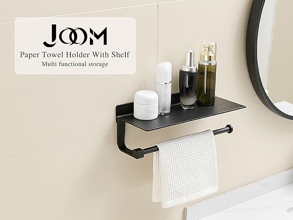 HapiRm Towel Rack Wall Mounted - Bathroom Rolled Bath Towel
