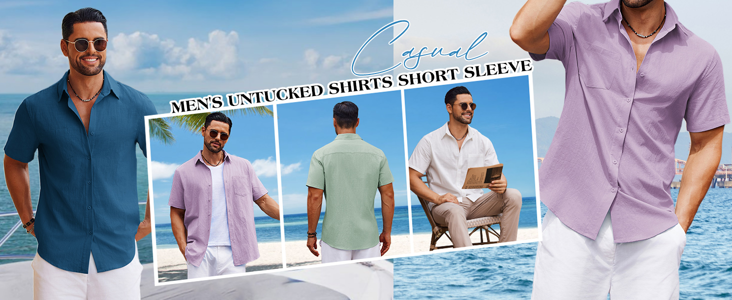 coofandy shirts for men short sleeve