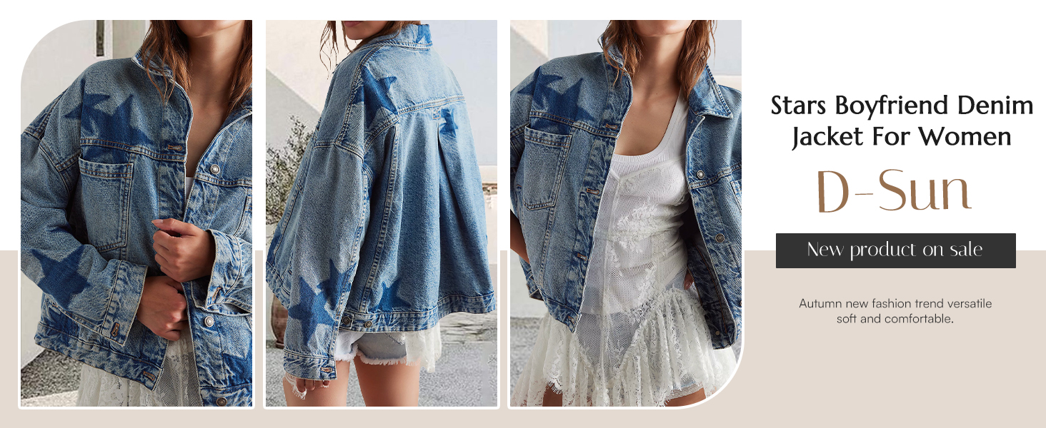 Vintage Boyfriend Stars Jean Jacket Fall Outfits