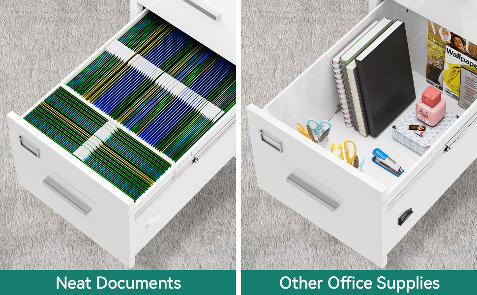 Yitahome3 Drawers Filing Cabinets Lockable Vertical File Cabinet For Letter | UAE