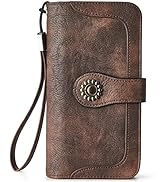 BOSTANTEN Leather Wallet for Women RFID Blocking Zip Around Credit Cards Holder Phone Clutch