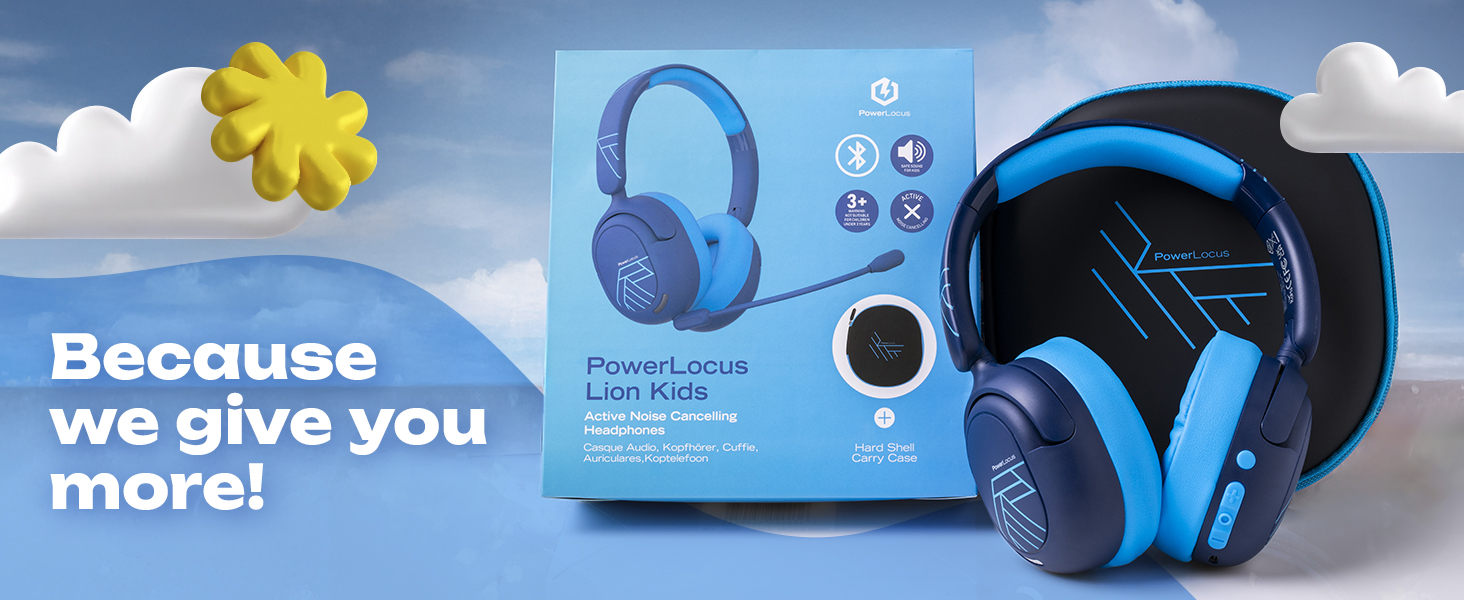 kids headphones with case gift for christmas travel headphones