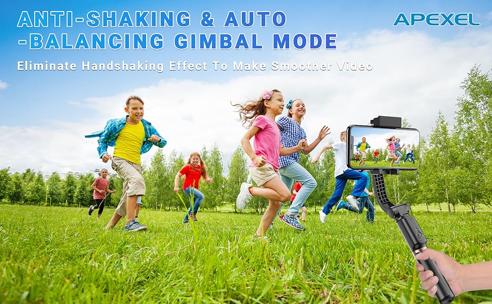 anti-shaking and auto-balancing gimbal mode