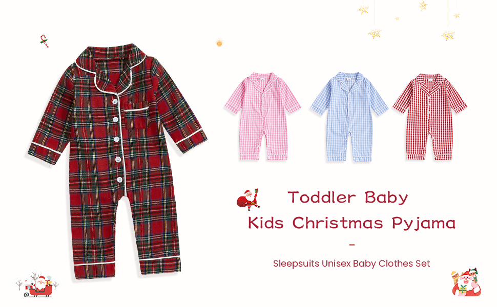 Toddler Baby Girls Boys Sleepsuits