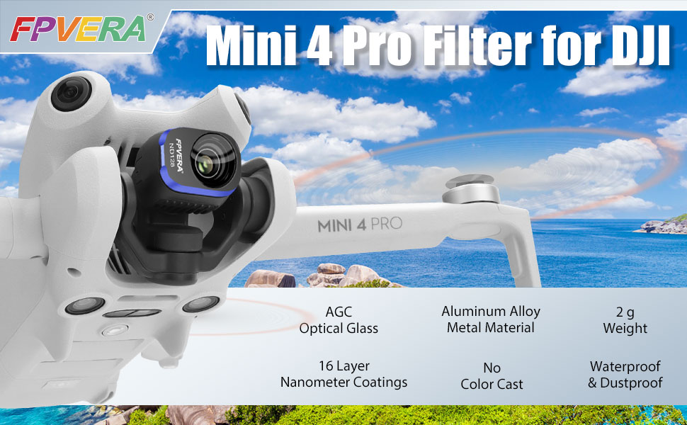 ND&amp;CPLフィルターセット DJI Mini 4 Pro専用 6枚 DJI Mini 4 Pro ND Filter 6pcs Set K&F Concept - KENTFAITH