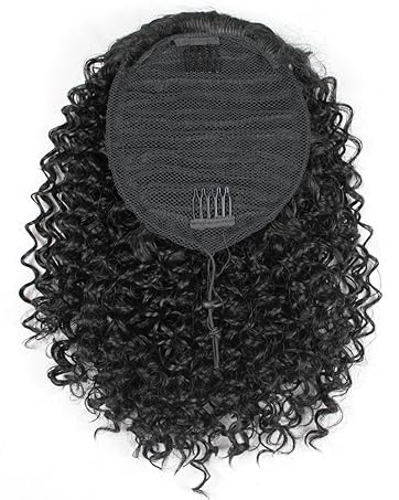 10 inch curly drawstring ponytail extension for black women