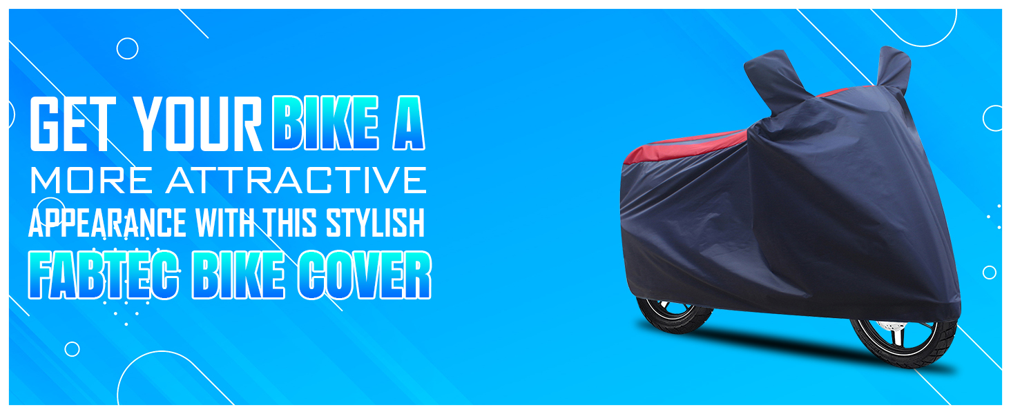 Red and blue bike cover