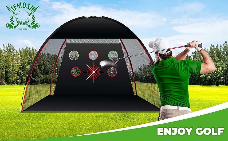 JEMOSH Golf Net, 10x7ft Practice Nets for Backyard Driving Chipping