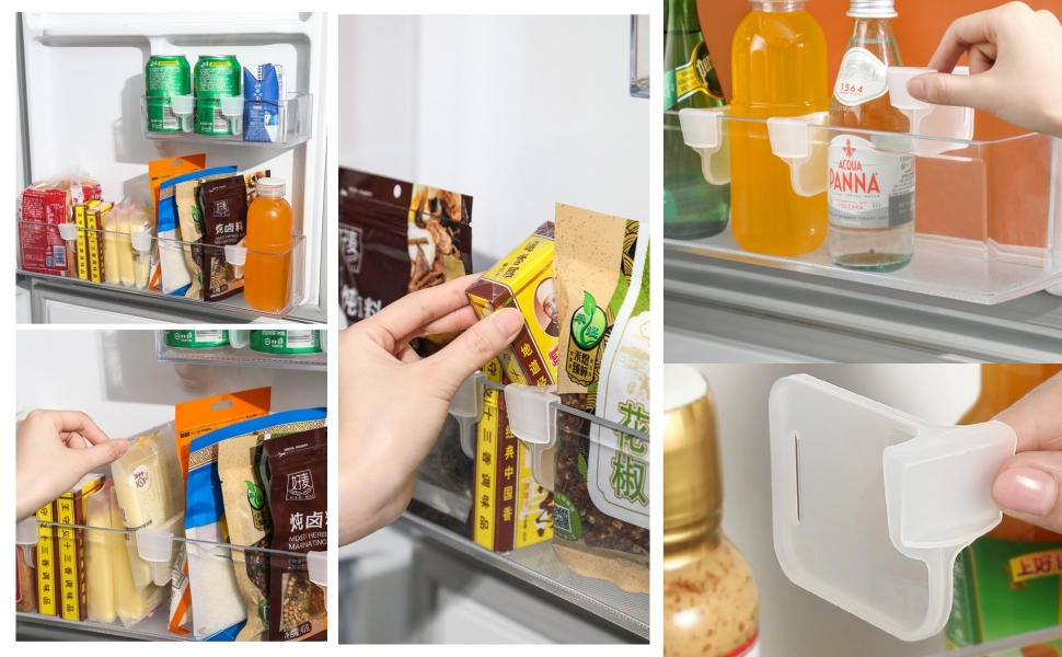 AstonAndia 12PCS Refrigerator Internal Drawer Adjustable Fridge Divider