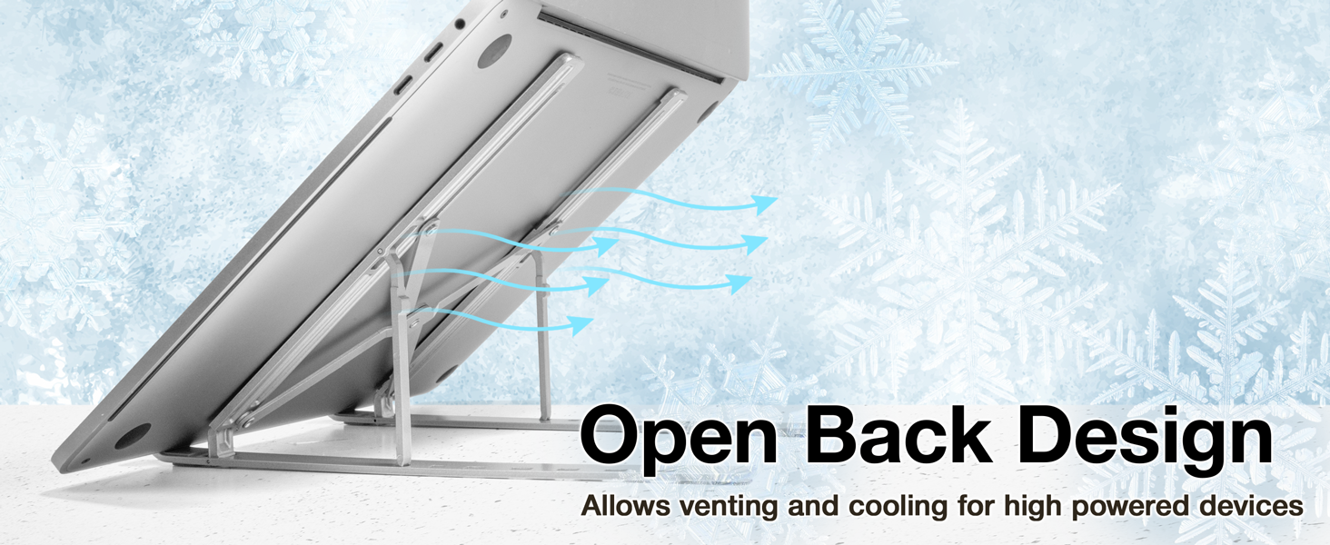 Open Back Design - Allows viewing and cooling for high-powered devices