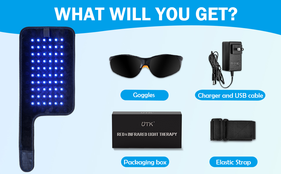 blue and red light pad