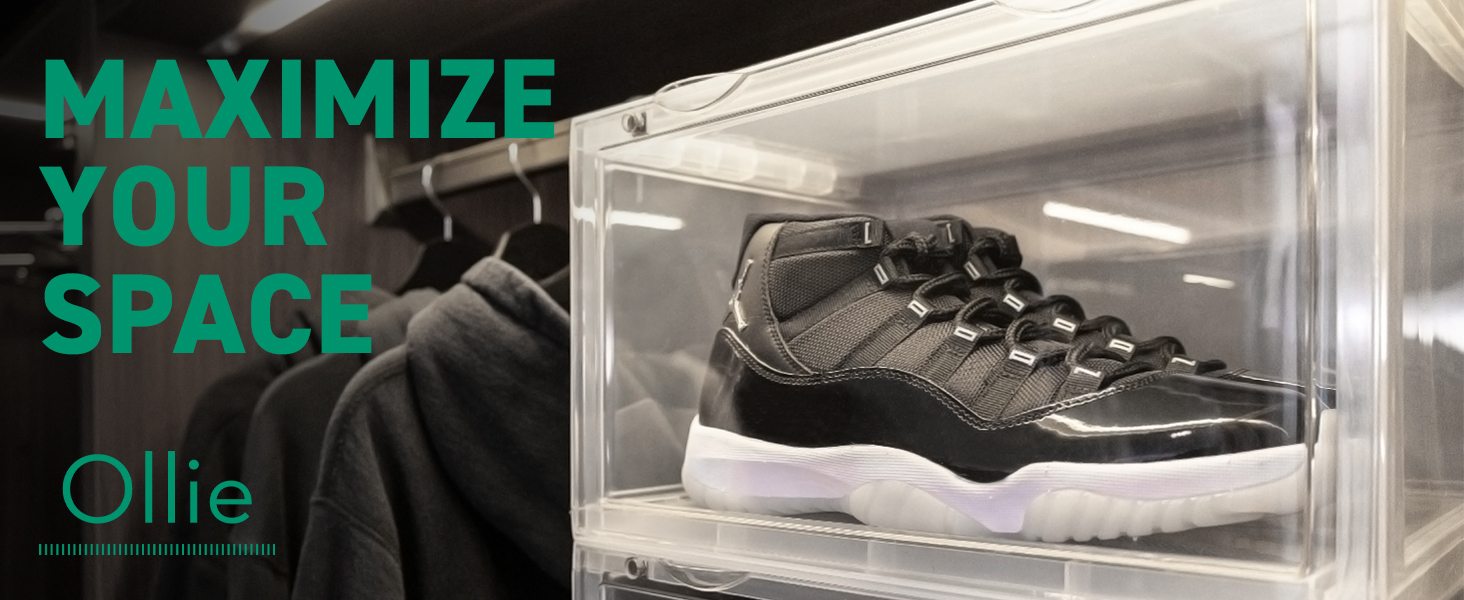 OLLIE XL Shoe Storage Boxes Foldable and Stackable Shoe