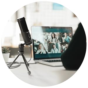 Blucoil USB Cardioid Condenser Microphone with Mute Button for Mac, Windows, Linux, Chrome OS
